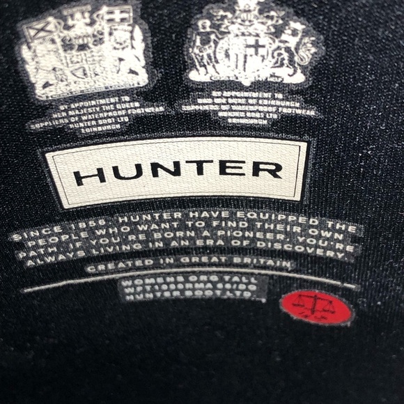 Hunter Women’s Original Tall Rain Black Boots Size 8 - Picture 11 of 13